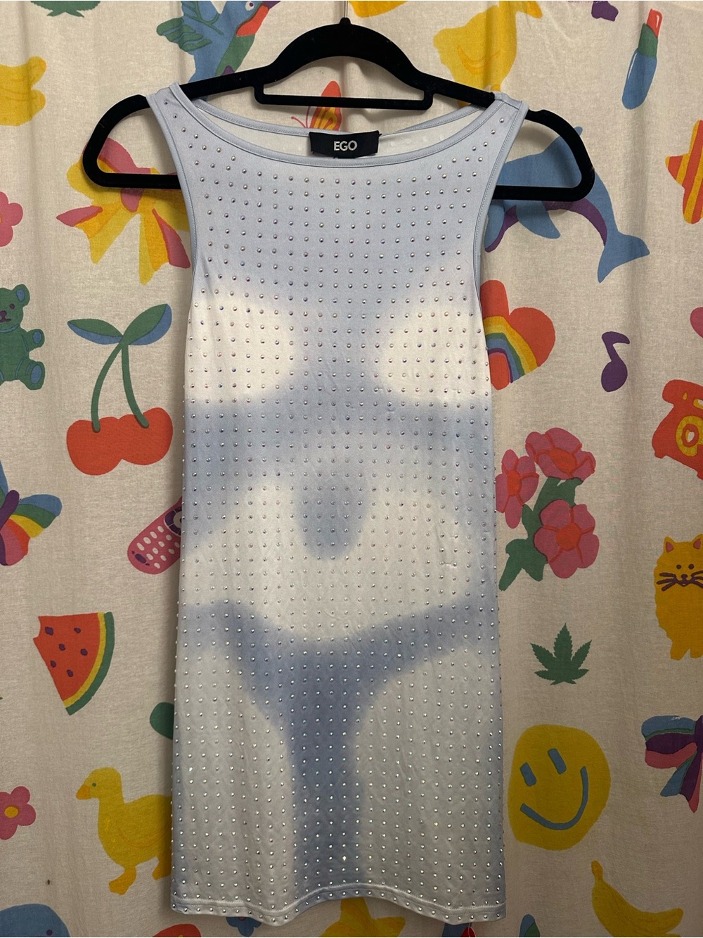 NWT EGO Thermal Rhinestone Mini Dress